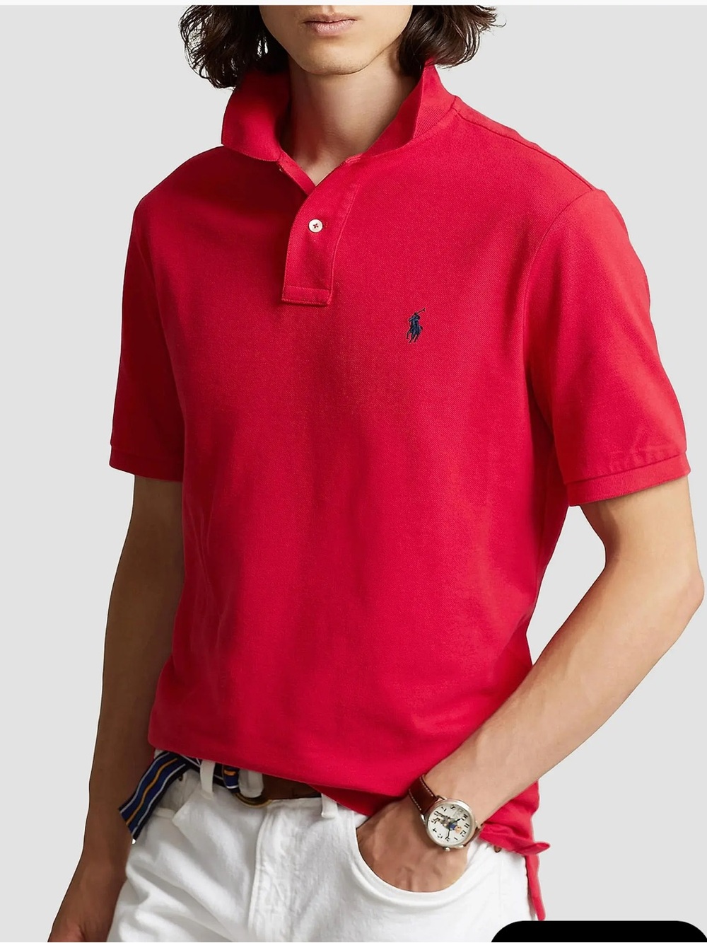 100% Cotton Polo Ralph Lauren Men’s Small Red Short-Sleeve Polo Shirt